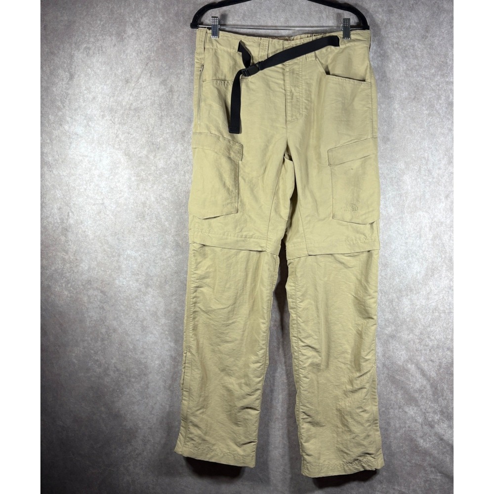 The North‎ Face Pants Mens 32 Tan Paramount Peak Hiking Zip Off Legs Belted Gorp
